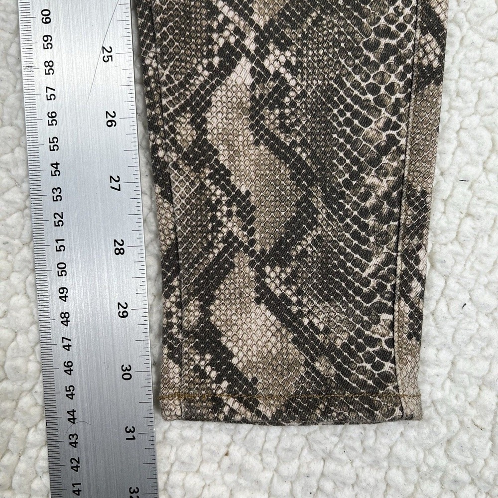 CJ by Cookie Johnson Jeans Women's 27 (Actual 30x31) Snakeskin Print Skinny - Picture 8 of 10